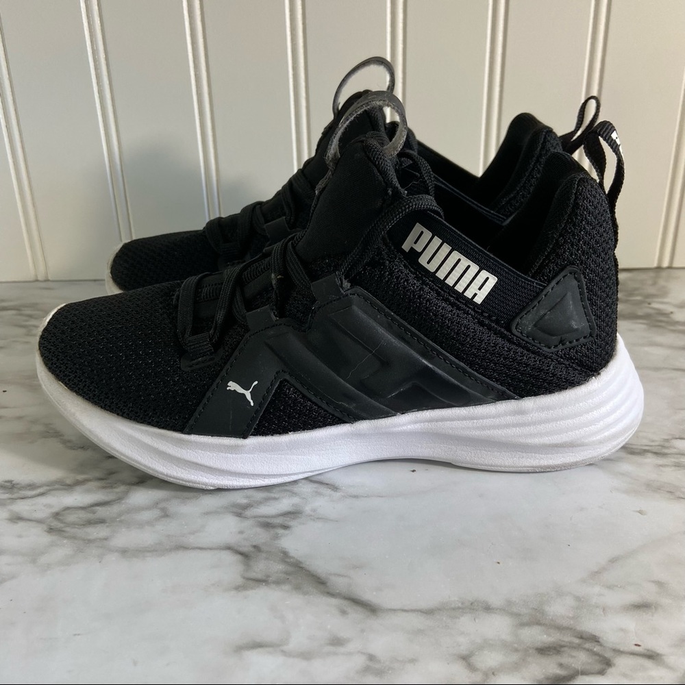 PUMA CONTEMPT DEMI PS BLACK/WHITE BOY'S SHOES SIZE 1C